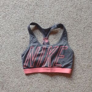 Nike Charcoal and Coral Sports Bra